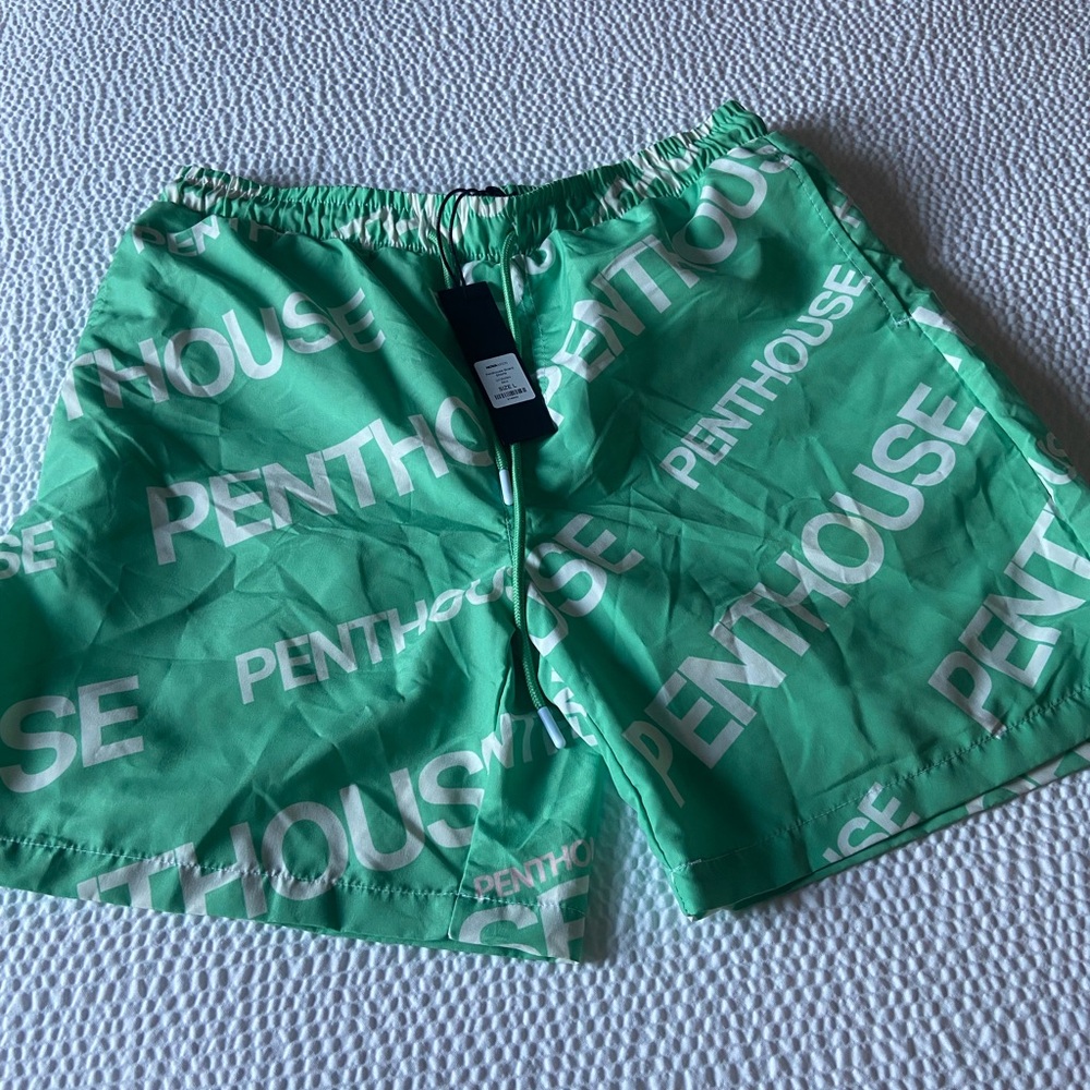 Green Penthouse Swim Shorts NWT